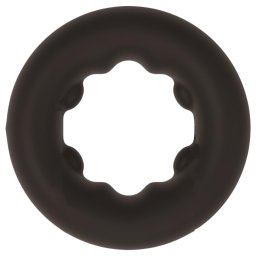 Pulselock Cocktura - pöttyös szilikon péniszgyűrű (fekete) - 27mm