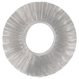 Pulselock Cocktura - bordázott TPE péniszgyűrű (átlátszó) - 19mm
