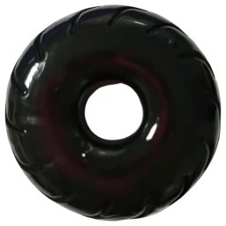 Pulselock Forge - fekete kerék mintás péniszgyűrű (19 mm)