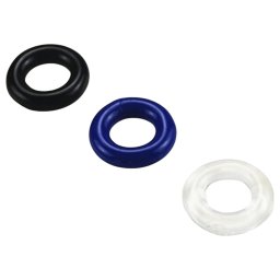 Pulselock Cirkl - TPE péniszgyűrű szett, 3 db (fekete)