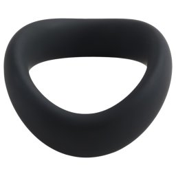 Pulselock Cocktura - csavart szilikon péniszgyűrű (fekete) - 45mm