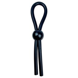 Pulselock Forge - állítható lasszós szilikon péniszgyűrű (fekete)