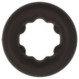 Pulselock Cocktura - pöttyös szilikon péniszgyűrű (fekete) - 27mm
