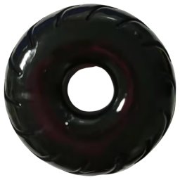 Pulselock Forge - fekete kerék mintás péniszgyűrű (19 mm)