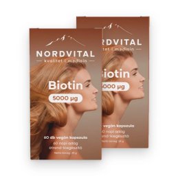 Nordvital Biotin (B7-vitamin) kapszula 60 db DUO 2 db
