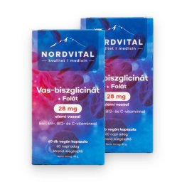 Nordvital Vas-biszglicinát vegán kapszula 60 db DUO 2 db