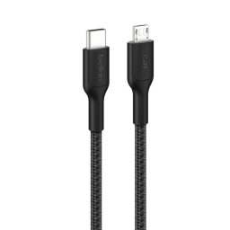 Belkin BOOST CHARGE PRO USB-C/microUSB, 1 m, fekete – strapabíró