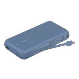 Belkin BOOST CHARGE USB-C Power Delivery hordozható akkumulátor beépített USB-C kábellel, 20 000 mAh, 30 W, kék