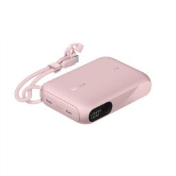 Belkin BOOST CHARGE USB-C Power Delivery kijelzős powerbank, 10 000 mAh, 20 W, rózsaszín