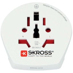 Skross SKR1500211EC – Utazási adapter Európába 2- és 3-pólusú készülékekhez, több mint 220 úti célról
