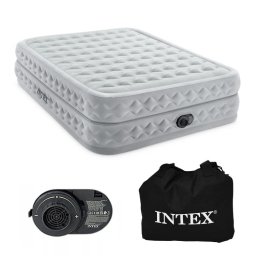Intex 64490 nagyméretű kétszemélyes felfújható ágy beépített elektromos pumpával, 203 × 152 × 51 cm