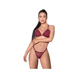 Zôf Nina - áttetsző melltartó és tanga szett (piros)