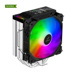 EVOLVEO QuietCool7, CPU-hűtő digitális kijelzővel, 6 hőcsővel, fekete