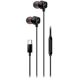 Genius HS-M368, fejhallgató, vezetékes, fülbe illeszkedő, mikrofonnal, hangerő-szabályzóval, USB-C csatlakozóval, fekete