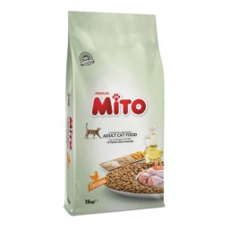 MITO Economic Cat száraz macskaeledel (Csirke, szardella, rák, rizs) 15kg