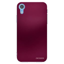 Átlátszó szilikon tok az alábbi mobiltelefonokra Apple iPhone XR - Velvet Bordeaux