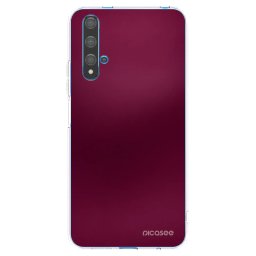 Átlátszó szilikon tok az alábbi mobiltelefonokra Huawei Nova 5T - Velvet Bordeaux