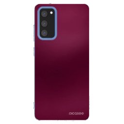 Átlátszó szilikon tok az alábbi mobiltelefonokra Samsung Galaxy S20 FE - Velvet Bordeaux