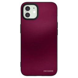 Fekete szilikon tok az alábbi mobiltelefonokra Apple iPhone 12 - Velvet Bordeaux