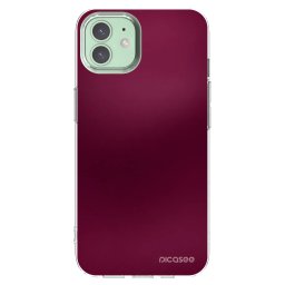 Átlátszó szilikon tok az alábbi mobiltelefonokra Apple iPhone 12 Pro - Velvet Bordeaux