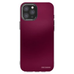 Átlátszó szilikon tok az alábbi mobiltelefonokra Apple iPhone 12 Pro Max - Velvet Bordeaux