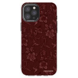 Átlátszó szilikon tok az alábbi mobiltelefonokra Apple iPhone 12 Pro Max - Red Elegance