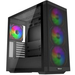 EVOLVEO Scorpio, eATX/ATX ház, 4 db 120 mm-es ARGB ventilátor, edzett üveg oldalsó panel rácsos elülső panel