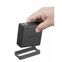 Lenovo Charging GaN Dock = hordozható USB-C dokkolóállomás, legfeljebb 60 W teljesítménnyel