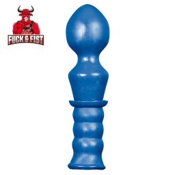 Anál plug kettős golyós fogantyúval 15 cm kék