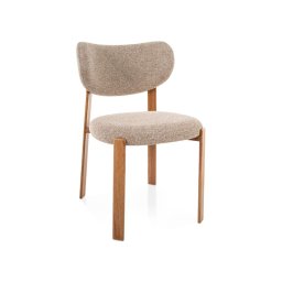 Kárpitozott étkezőszék ROVENI, tölgy/beige