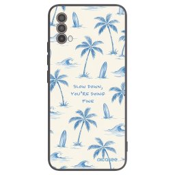 Fekete szilikon tok az alábbi mobiltelefonokra Motorola Moto E40 - Slow Tide