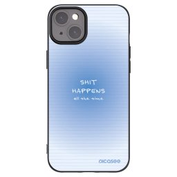 Fekete szilikon tok az alábbi mobiltelefonokra Apple iPhone 15 Plus - Oops Memo