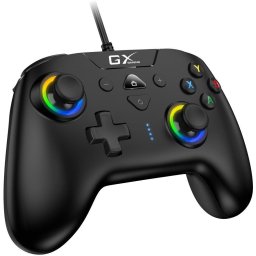 Genius GX Gaming GX-23UV, gamepad, vezetékes, kettős rezgés, PC-hez, Switch-hez, Switch Lite-hez, PS4-hez, PS3-hoz, Androidhoz, USB, fekete