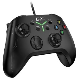 Genius GX Gaming MaxFire GX-21UV, játékvezérlő, vezetékes, kettős rezgés, PC, Switch, Switch Lite, PS3, PS4, Android, USB, háttérvilágítás