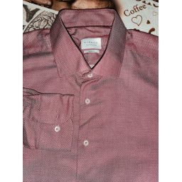 Eterna Meisterhaft 1863 slim fit bordó szőttes ing, 42