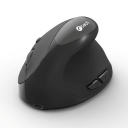 C-TECH VEM-17 egér, függőleges, kettős üzemmód, vezeték nélküli, BT 5.0 2,4 GHz, 1600 DPI, fekete