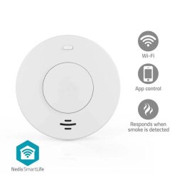 Nedis WIFIDS30WT SmartLife füstérzékelő | Elemről működik | Az érzékelő élettartama: 10 év | 85 dB | Fehér