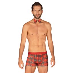 Mr Merrilo karácsonyi mintás boxeralsó és csokornyakkendő szett 2XL/3XL