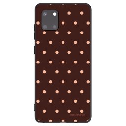 Fekete szilikon tok az alábbi mobiltelefonokra Samsung Galaxy Note 10 Lite N770F - Peach Dots & Chocolate
