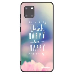 Fekete szilikon tok az alábbi mobiltelefonokra Samsung Galaxy Note 10 Lite N770F - Think happy be happy