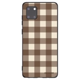 Fekete szilikon tok az alábbi mobiltelefonokra Samsung Galaxy Note 10 Lite N770F - Brown grid