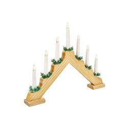 Karácsonyi ablakdísz HOLLY NIGHT fa 7 LED, fehér