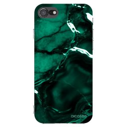 Átlátszó szilikon tok az alábbi mobiltelefonokra Apple iPhone SE 2020 - Dark emerald