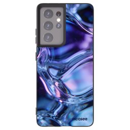 Fekete szilikon tok az alábbi mobiltelefonokra Samsung Galaxy S21 Ultra 5G G998B - Iris liquid