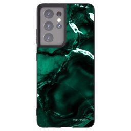Fekete szilikon tok az alábbi mobiltelefonokra Samsung Galaxy S21 Ultra 5G G998B - Dark emerald