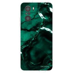 Átlátszó szilikon tok az alábbi mobiltelefonokra Xiaomi Poco F3 - Dark emerald
