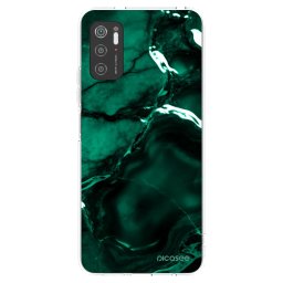 Átlátszó szilikon tok az alábbi mobiltelefonokra Xiaomi Poco M3 Pro 5G - Dark emerald