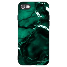 Fekete szilikon tok az alábbi mobiltelefonokra Apple iPhone SE 2022 - Dark emerald