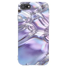 Átlátszó szilikon tok az alábbi mobiltelefonokra Apple iPhone SE 2022 - Iridescent bubbles