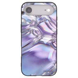 Fekete szilikon tok az alábbi mobiltelefonokra Apple iPhone Air - Iridescent bubbles
